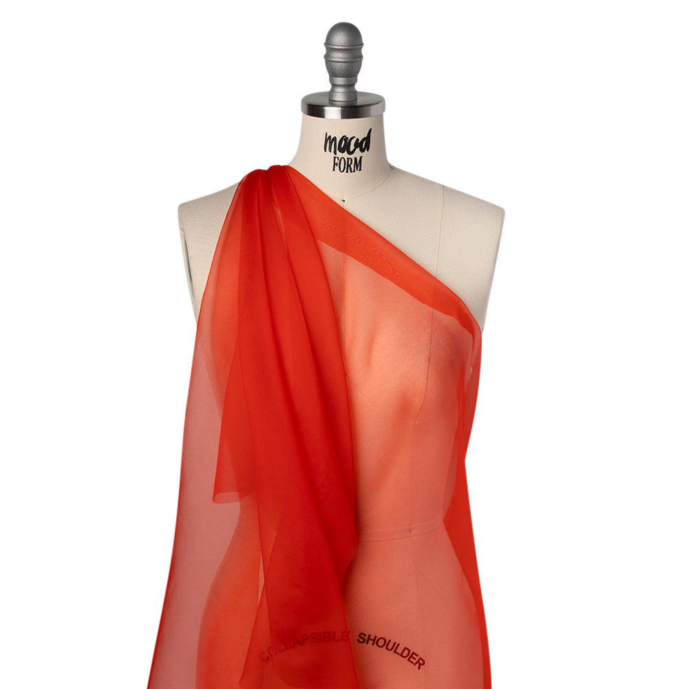 Silk Organza - Tomato Red - Famous Australian Designer Deadstock Drape Silk Organza - Tomato Red - Famous Australian Designer Deadstock Drape