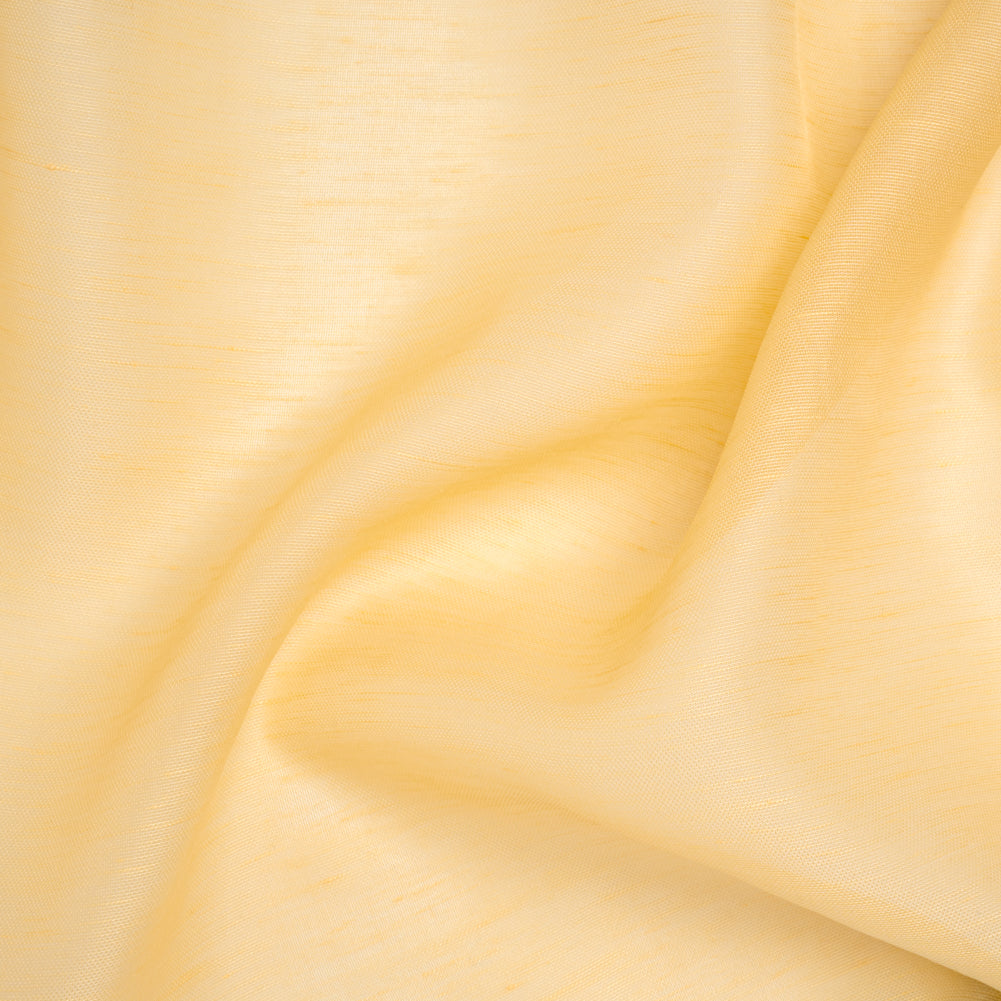 Linen and Silk Scrim - Popcorn Butter Yellow - Famous Australian Designer Deadstock Linen and Silk Scrim - Popcorn Butter Yellow - Famous Australian Designer Deadstock