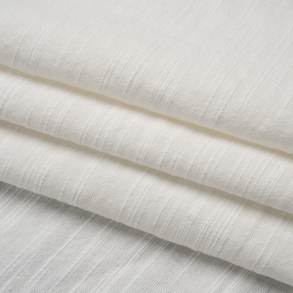 Slubbed Heavy Cotton and Linen Woven - Off White - Famous Australian Designer Deadstock Slubbed Heavy Cotton and Linen Woven - Off White - Famous Australian Designer Deadstock