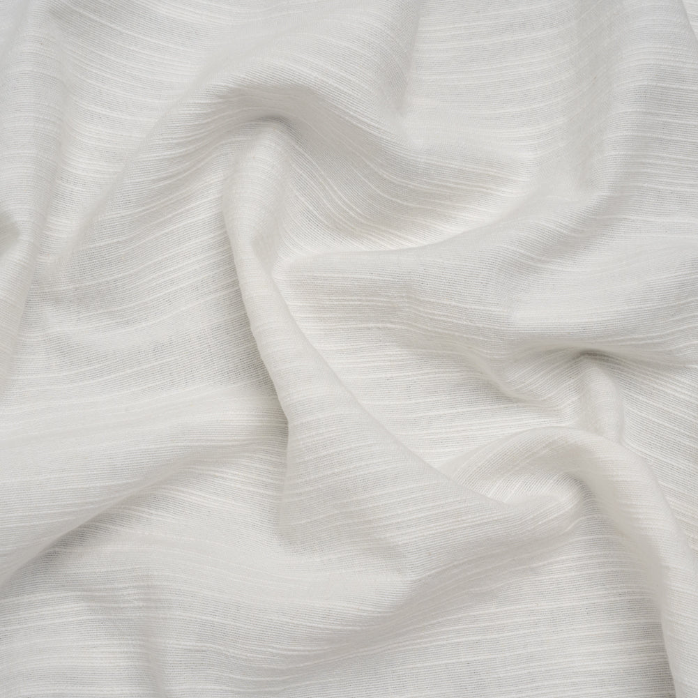 Slubbed Heavy Cotton and Linen Woven - Off White - Famous Australian Designer Deadstock Slubbed Heavy Cotton and Linen Woven - Off White - Famous Australian Designer Deadstock