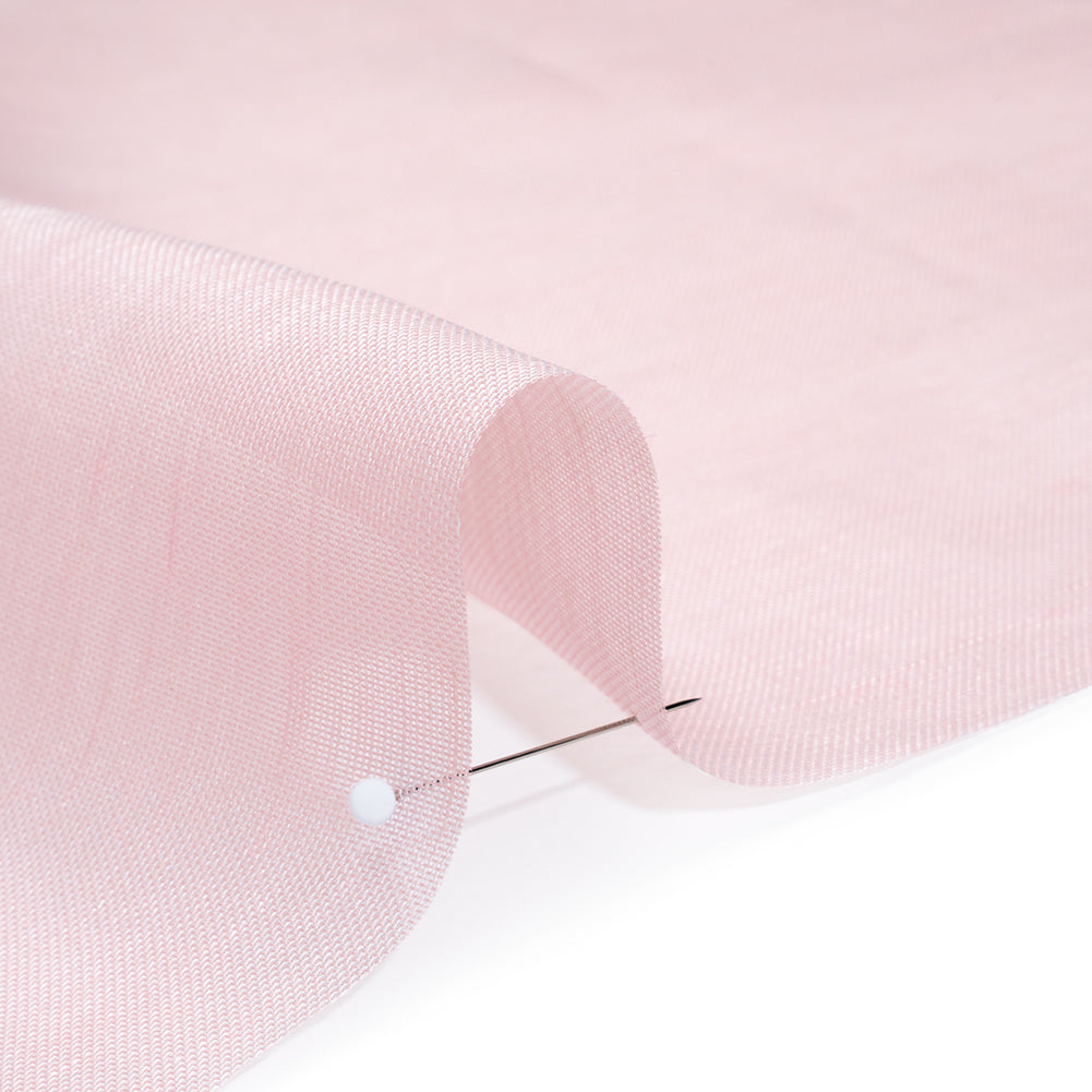 Linen and Silk Scrim - Pale Pink - Famous Australian Designer Deadstock Linen and Silk Scrim - Pale Pink - Famous Australian Designer Deadstock
