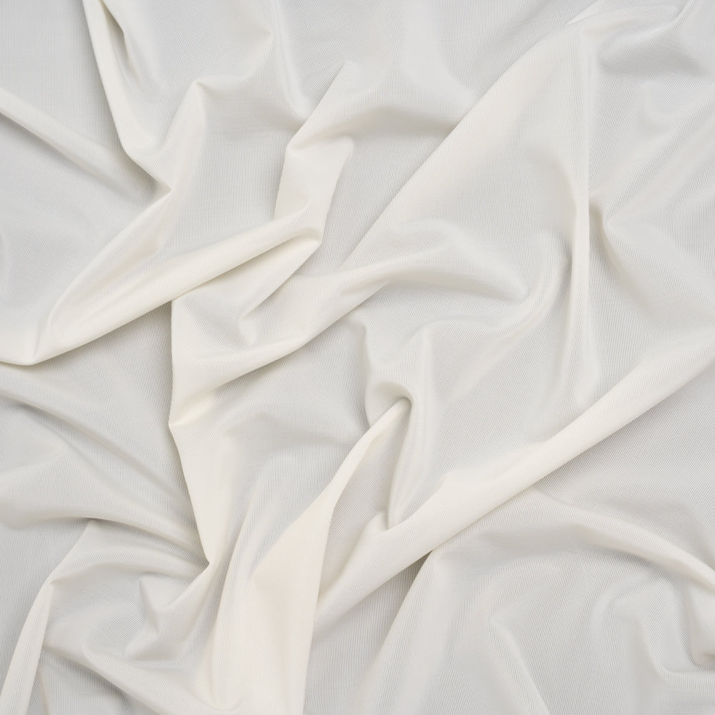 Stretch Polyester Jersey - White Asparagus - Famous Australian Designer Deadstock Stretch Polyester Jersey - White Asparagus - Famous Australian Designer Deadstock