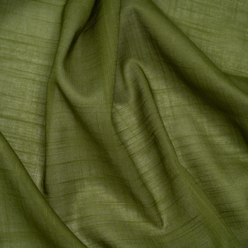 Textured Cotton Voile - Herb Green - Famous Australian Designer Deadstock Textured Cotton Voile - Herb Green - Famous Australian Designer Deadstock