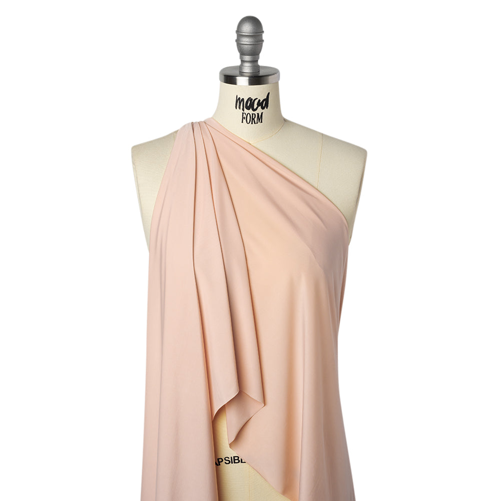Stretch Polyester Jersey - Candlelight Peach - Famous Australian Designer Deadstock Stretch Polyester Jersey - Candlelight Peach - Famous Australian Designer Deadstock