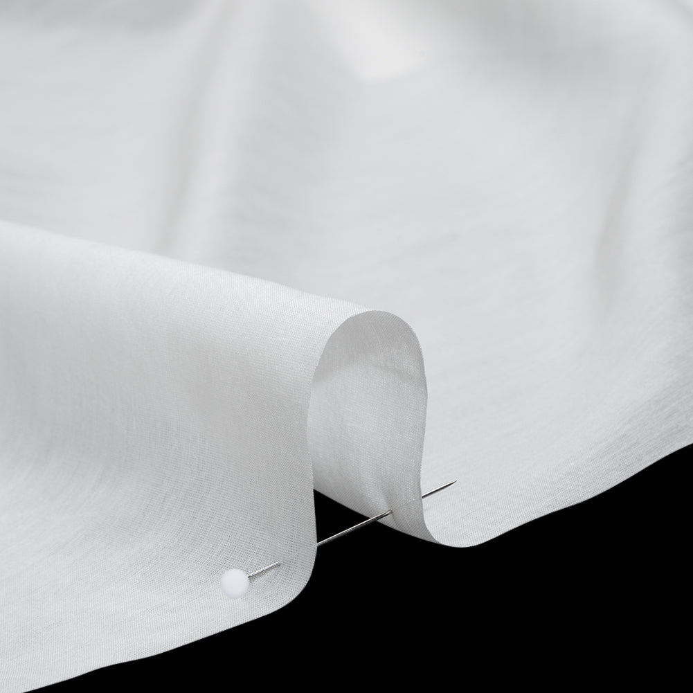Silk and Cotton Voile - Ivory - Famous Australian Designer Deadstock Silk and Cotton Voile - Ivory - Famous Australian Designer Deadstock