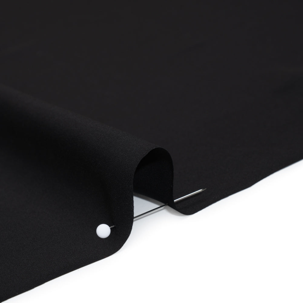 Viscose Crepe de Chine - Black - Famous Australian Designer Deadstock Viscose Crepe de Chine - Black - Famous Australian Designer Deadstock