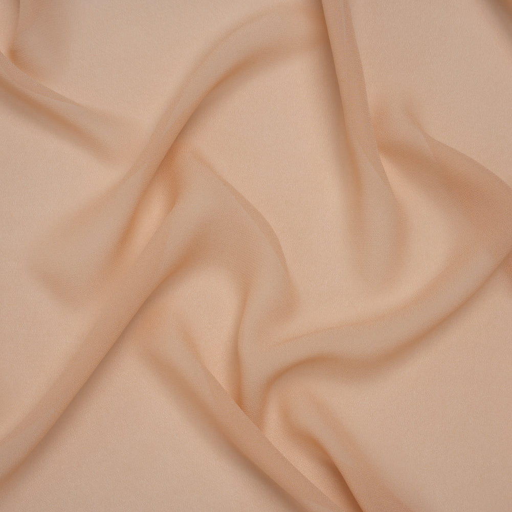 Viscose Georgette - Apricot Tan - Famous Australian Designer Deadstock Viscose Georgette - Apricot Tan - Famous Australian Designer Deadstock