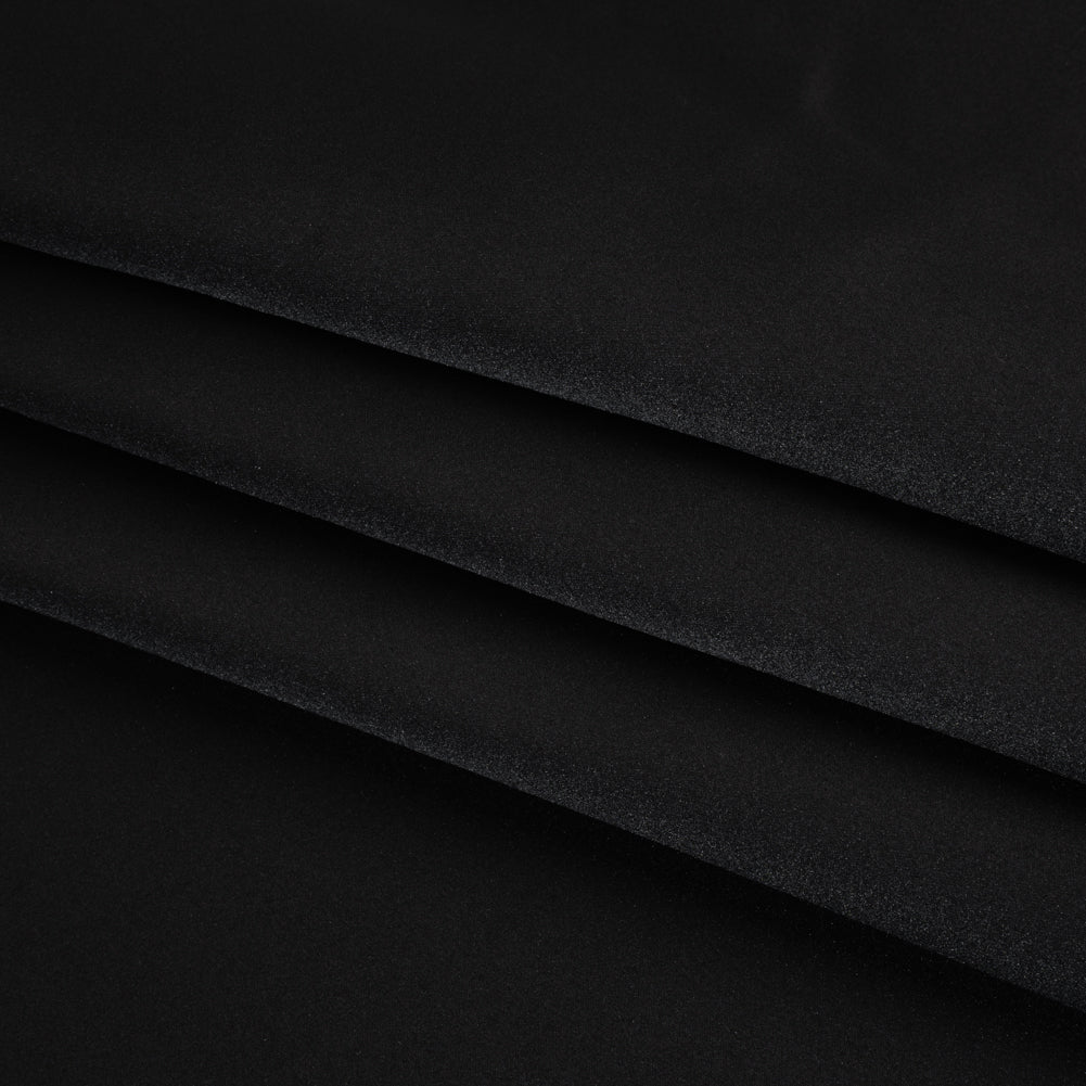 Polyester Satin - Black - Designer Deadstock Polyester Satin - Black - Designer Deadstock