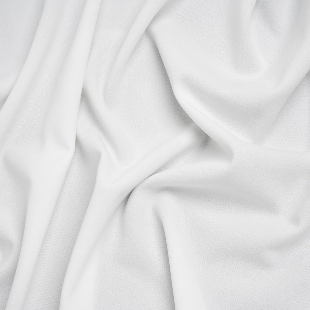 Stretch Polyester Crepe Double Knit - Snow White - Designer Deadstock Stretch Polyester Crepe Double Knit - Snow White - Designer Deadstock