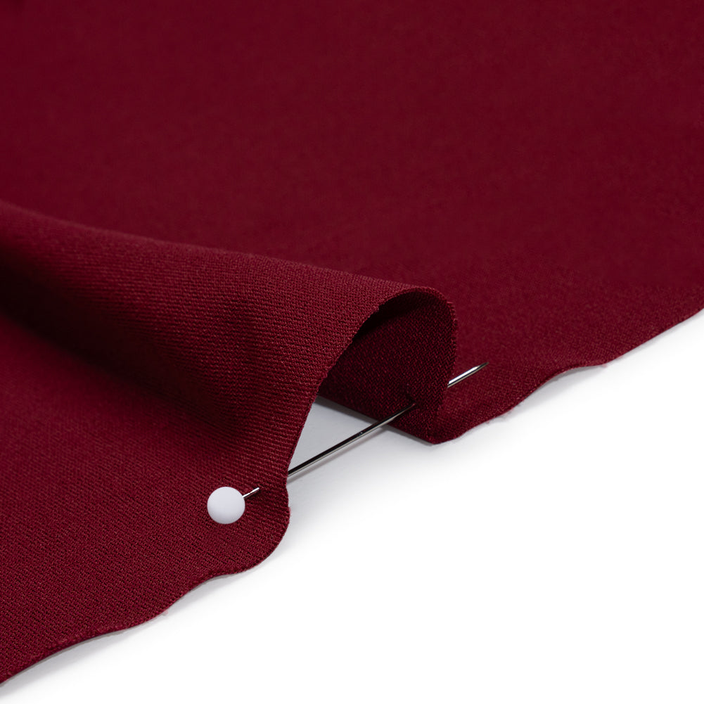 Stretch Polyester Tricot - Wine Red - Designer Deadstock Stretch Polyester Tricot - Wine Red - Designer Deadstock