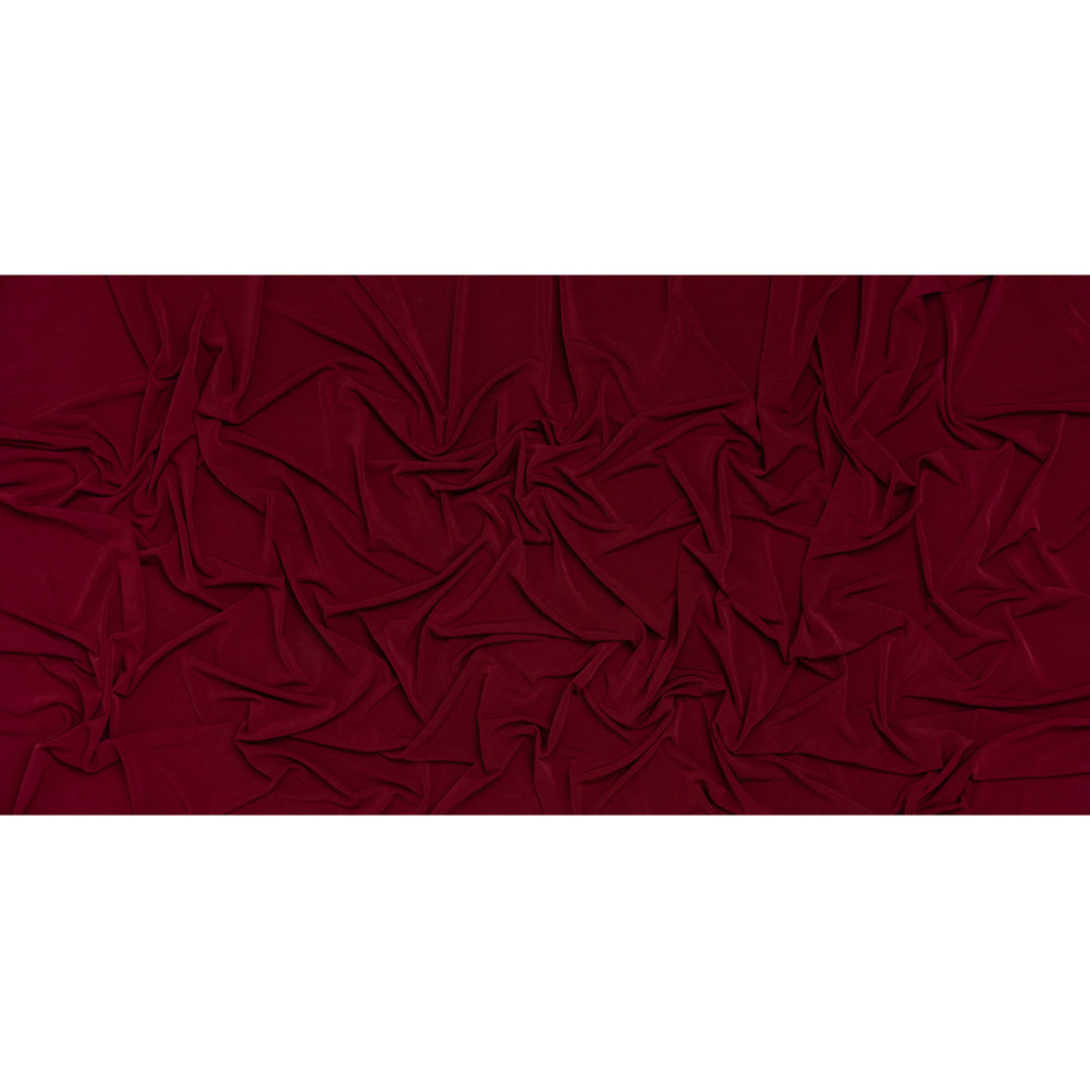 Stretch Polyester Tricot - Wine Red - Designer Deadstock Stretch Polyester Tricot - Wine Red - Designer Deadstock