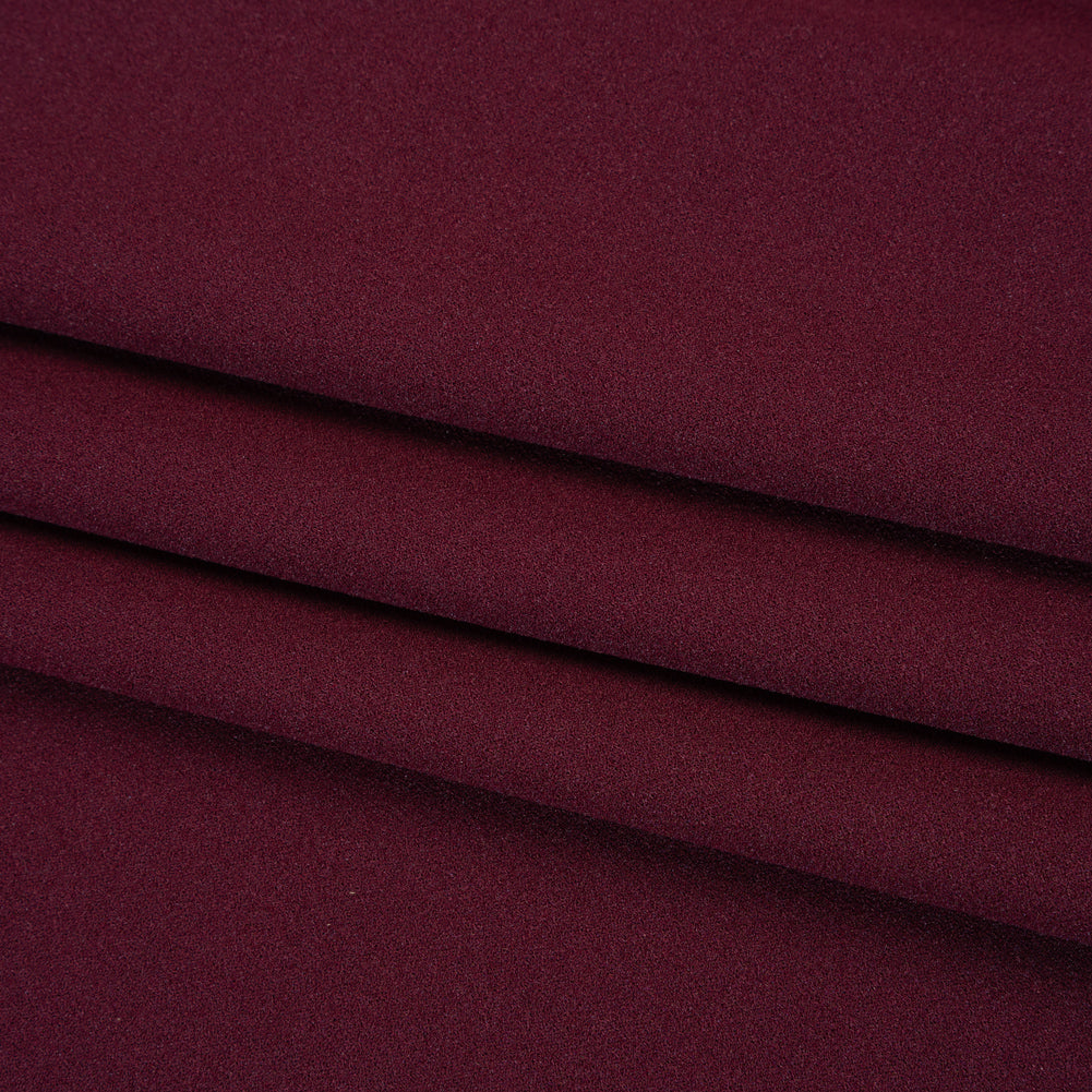 Stretch Polyester Crepe Double Knit - Jeweled Wine - Designer Deadstock Stretch Polyester Crepe Double Knit - Jeweled Wine - Designer Deadstock
