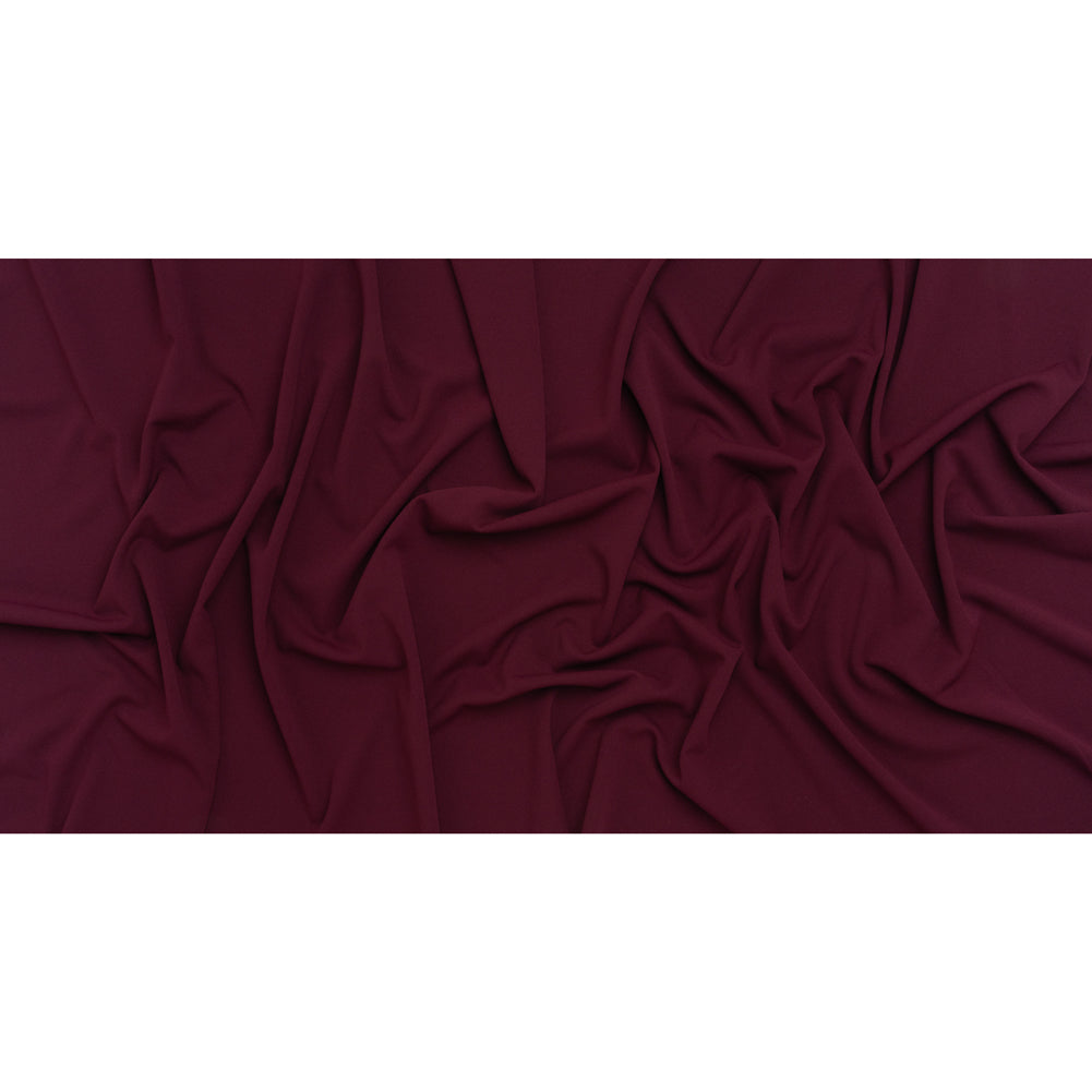 Stretch Polyester Crepe Double Knit - Jeweled Wine - Designer Deadstock Stretch Polyester Crepe Double Knit - Jeweled Wine - Designer Deadstock