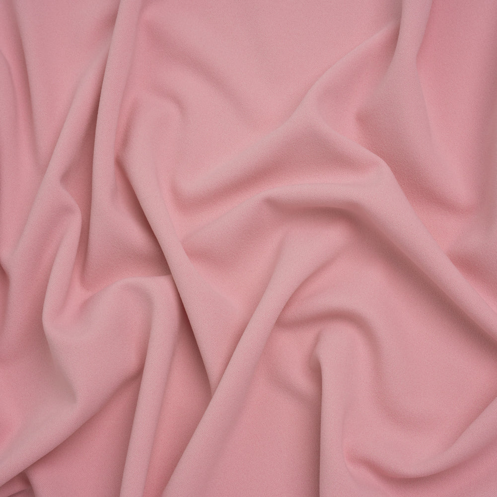 Stretch Polyester Crepe Double Knit - Rosy Pink - Designer Deadstock Stretch Polyester Crepe Double Knit - Rosy Pink - Designer Deadstock