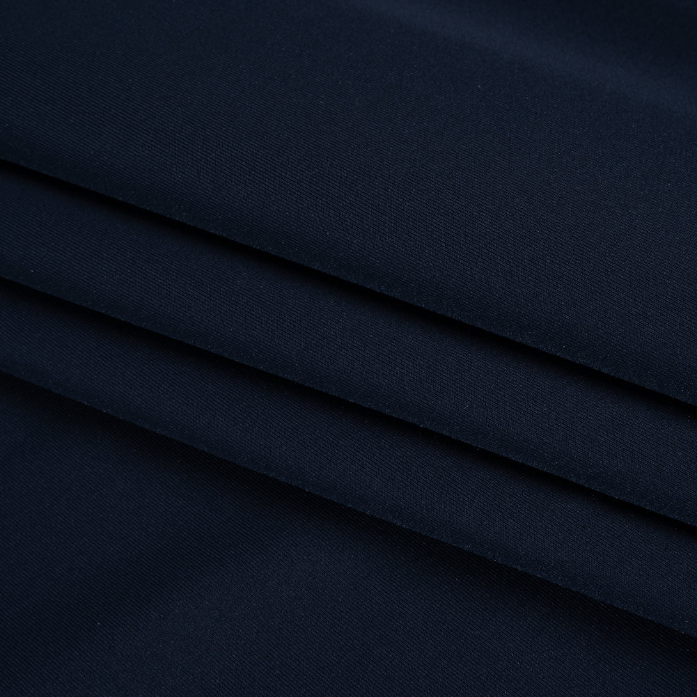 Stretch Polyester Scuba Knit - Midnight Blue - Designer Deadstock Stretch Polyester Scuba Knit - Midnight Blue - Designer Deadstock