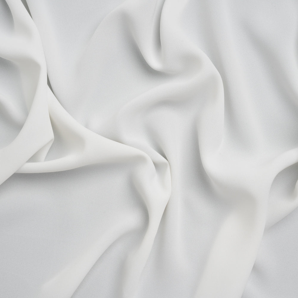 Lightweight Polyester Crepe - Off White - Designer Deadstock Lightweight Polyester Crepe - Off White - Designer Deadstock