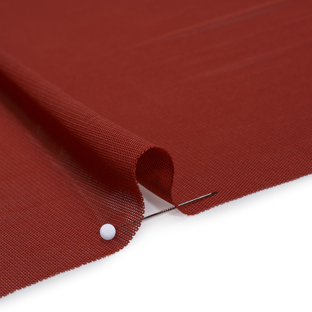 Polyester Stretch Mesh - Brick Red - Designer Deadstock Polyester Stretch Mesh - Brick Red - Designer Deadstock