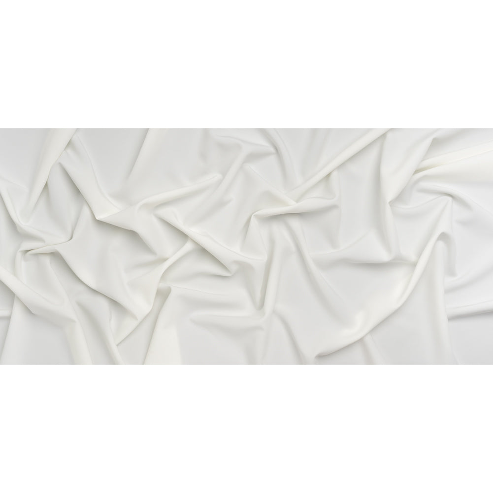 Stretch Polyester Twill - Ivory - Designer Deadstock Stretch Polyester Twill - Ivory - Designer Deadstock