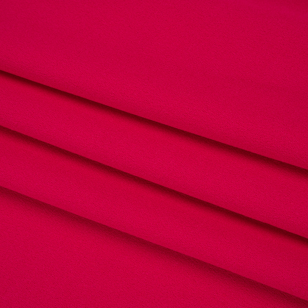 Stretch Polyester Crepe Double Knit - Hot Magenta - Designer Deadstock Stretch Polyester Crepe Double Knit - Hot Magenta - Designer Deadstock