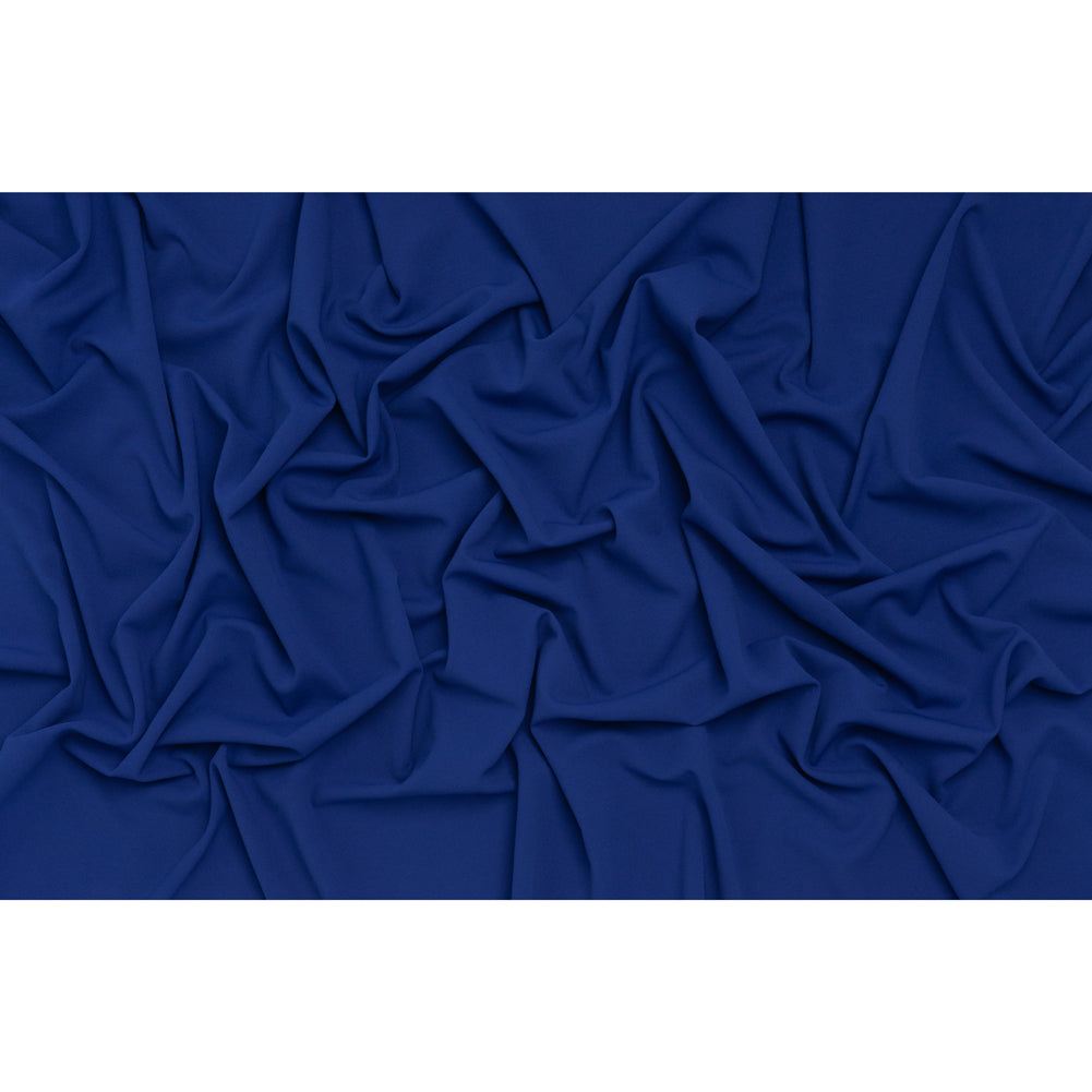 Stretch Polyester Crepe Double Knit - Electric Blue - Designer Deadstock - Full Stretch Polyester Crepe Double Knit - Electric Blue - Designer Deadstock - Full