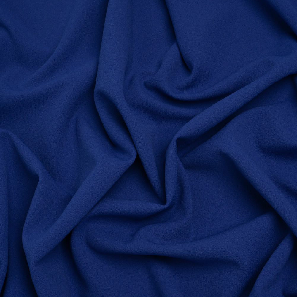 Stretch Polyester Crepe Double Knit - Electric Blue - Designer Deadstock Stretch Polyester Crepe Double Knit - Electric Blue - Designer Deadstock