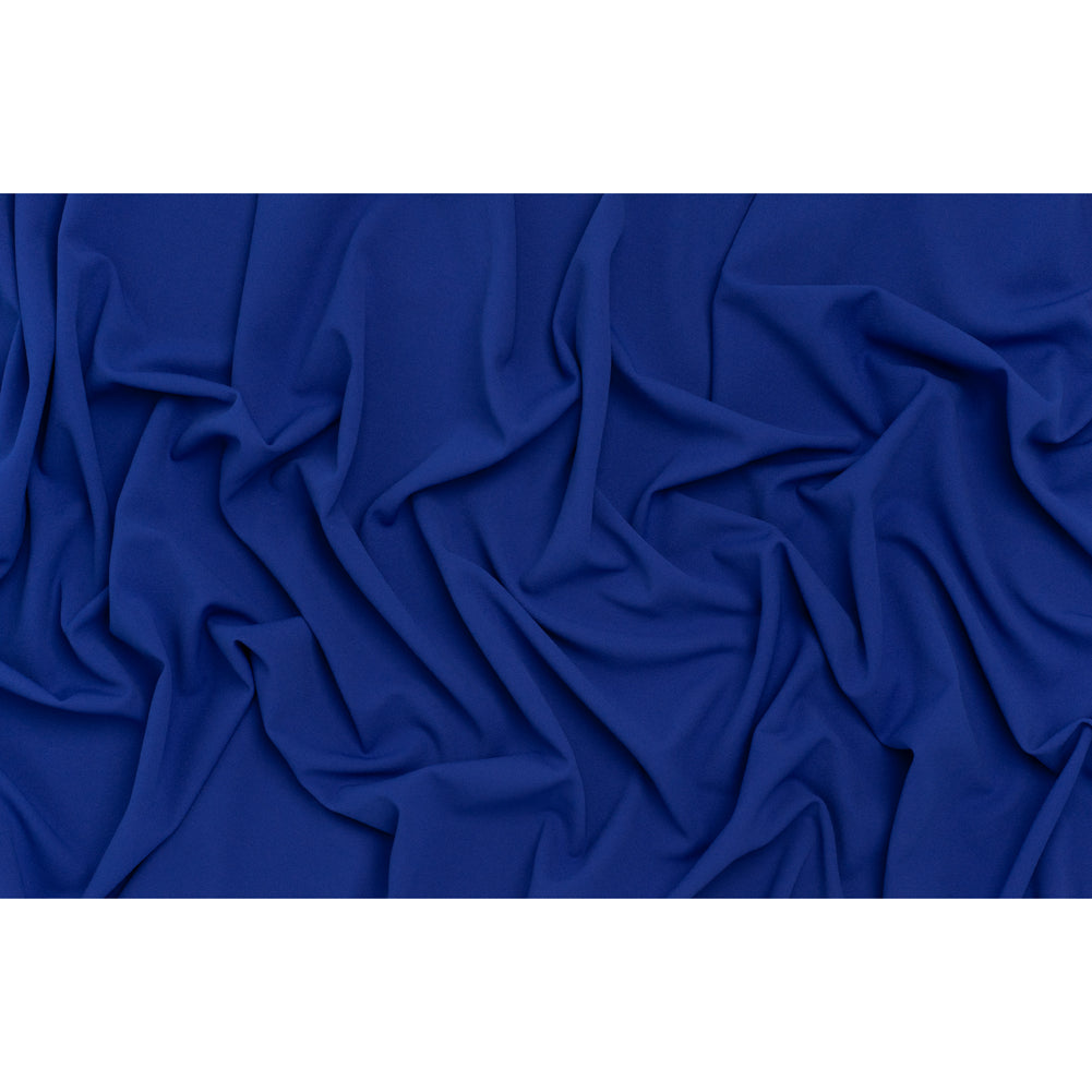 Stretch Polyester Crepe Double Knit - Lapis Blue - Designer Deadstock Stretch Polyester Crepe Double Knit - Lapis Blue - Designer Deadstock