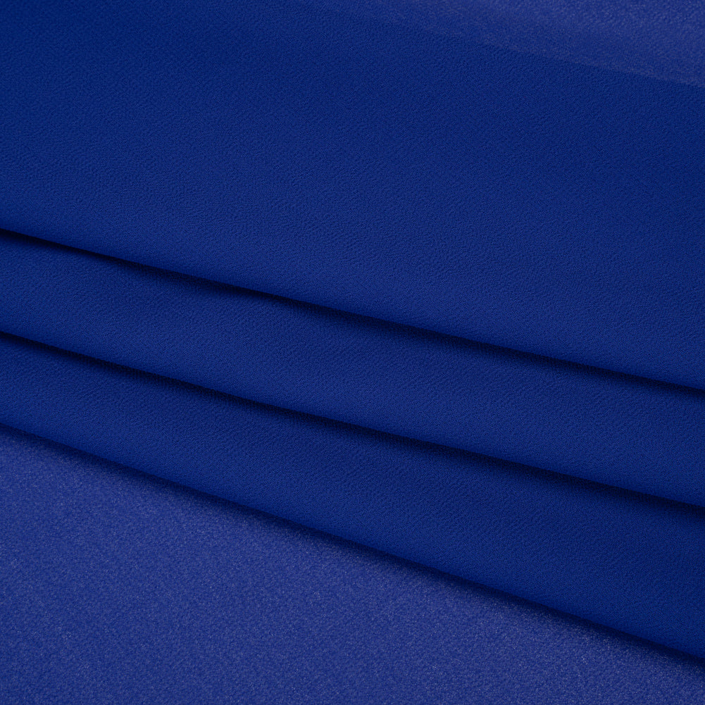 Polyester Chiffon - Lapis Blue - Designer Deadstock Polyester Chiffon - Lapis Blue - Designer Deadstock