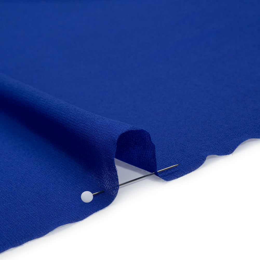 Polyester Chiffon - Lapis Blue - Designer Deadstock Polyester Chiffon - Lapis Blue - Designer Deadstock