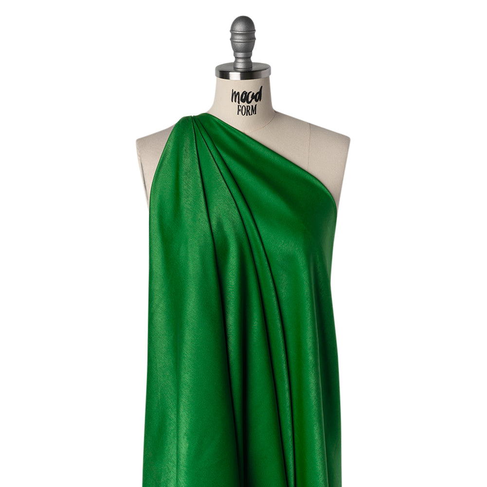 Polyester Crepe Back Satin - Kelly Green - Designer Deadstock Polyester Crepe Back Satin - Kelly Green - Designer Deadstock