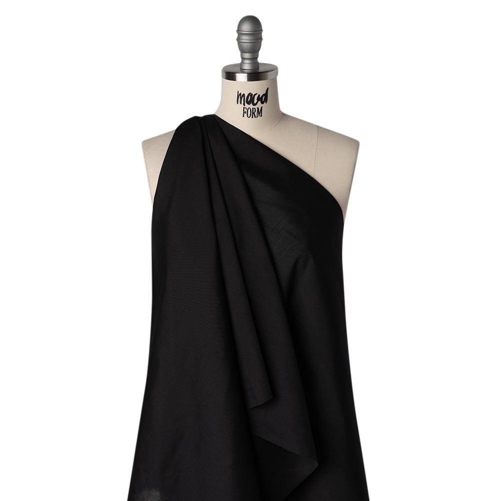 Lightweight Polyester Woven - Black - Designer Deadstock Lightweight Polyester Woven - Black - Designer Deadstock