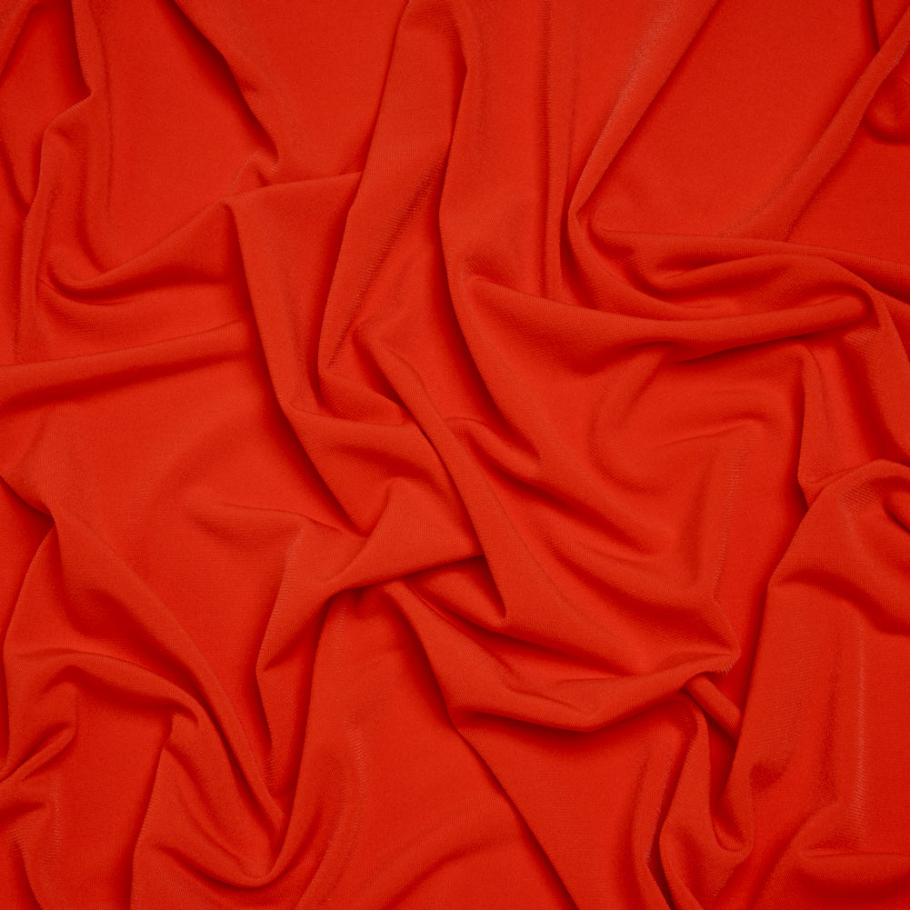 Stretch Polyester Tricot - Poppy Red - Designer Deadstock Stretch Polyester Tricot - Poppy Red - Designer Deadstock