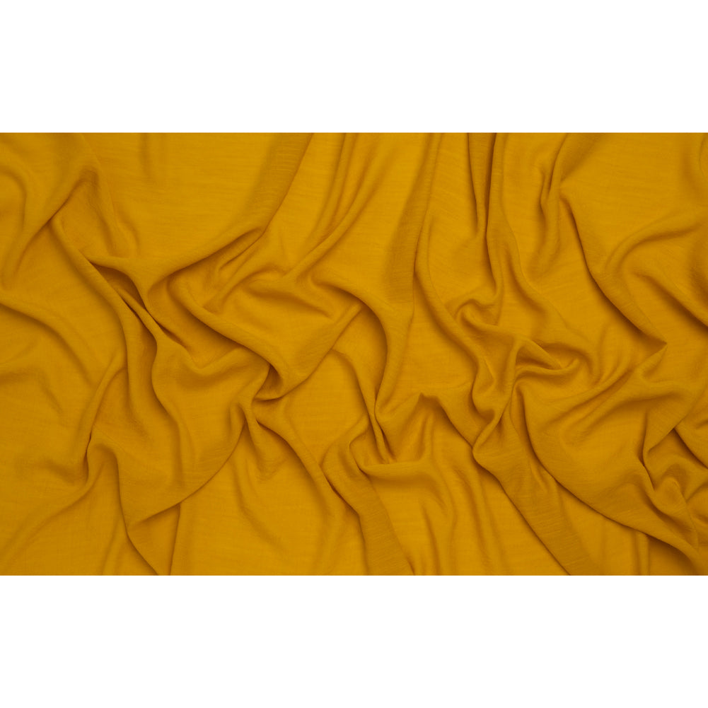 Textured Polyester and Rayon Gauzy Woven - Mustard - Designer Deadstock Textured Polyester and Rayon Gauzy Woven - Mustard - Designer Deadstock