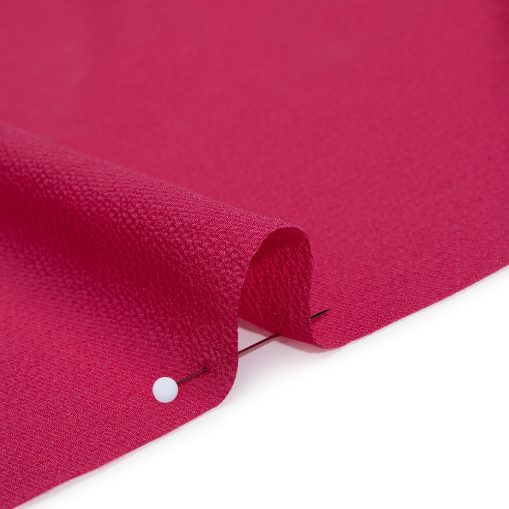 Stretch Puckered Polyester Crepe - Bubblegum Pink - Designer Deadstock Stretch Puckered Polyester Crepe - Bubblegum Pink - Designer Deadstock