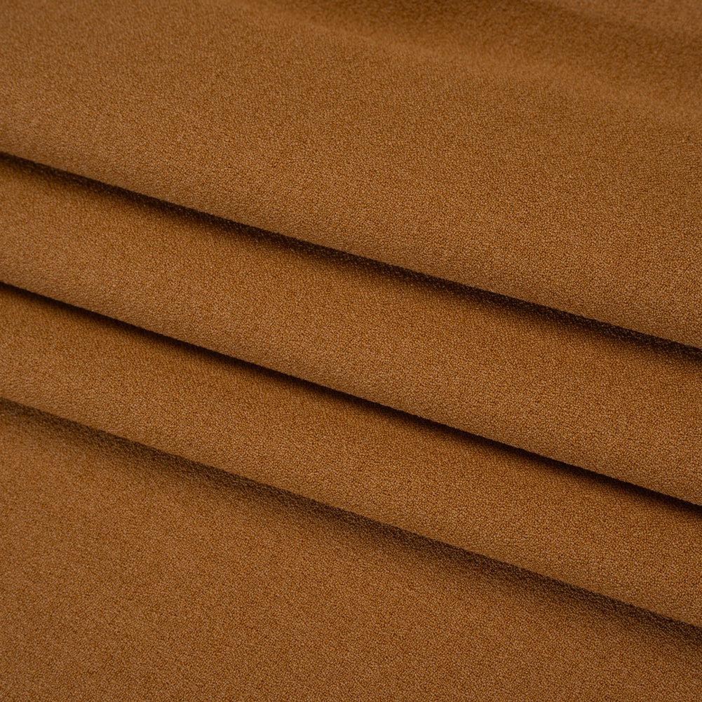Stretch Polyester Crepe - Caramel - Designer Deadstock Stretch Polyester Crepe - Caramel - Designer Deadstock