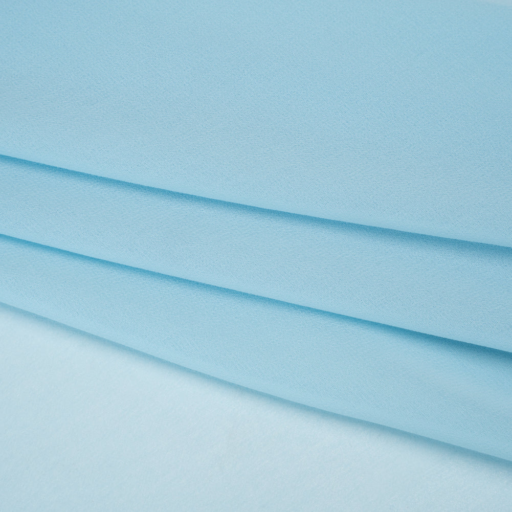 Polyester Chiffon - Sky Blue - Designer Deadstock Polyester Chiffon - Sky Blue - Designer Deadstock