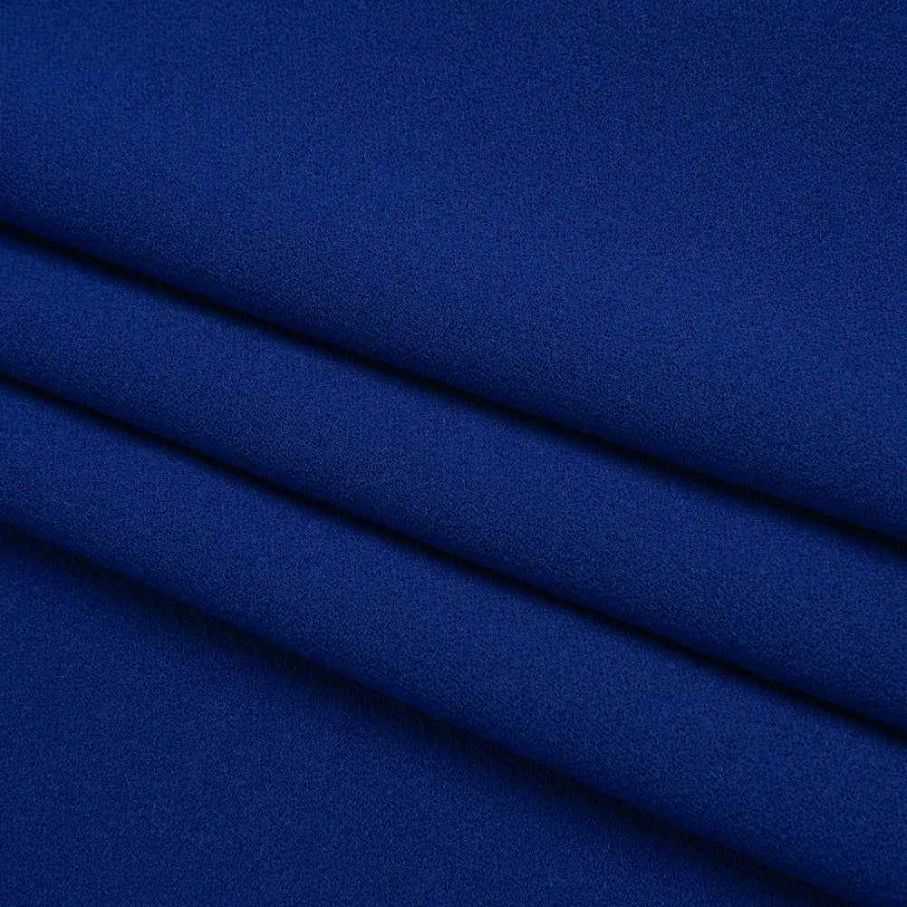 Stretch Polyester Crepe Double Knit - Galaxy Blue - Designer Deadstock Stretch Polyester Crepe Double Knit - Galaxy Blue - Designer Deadstock