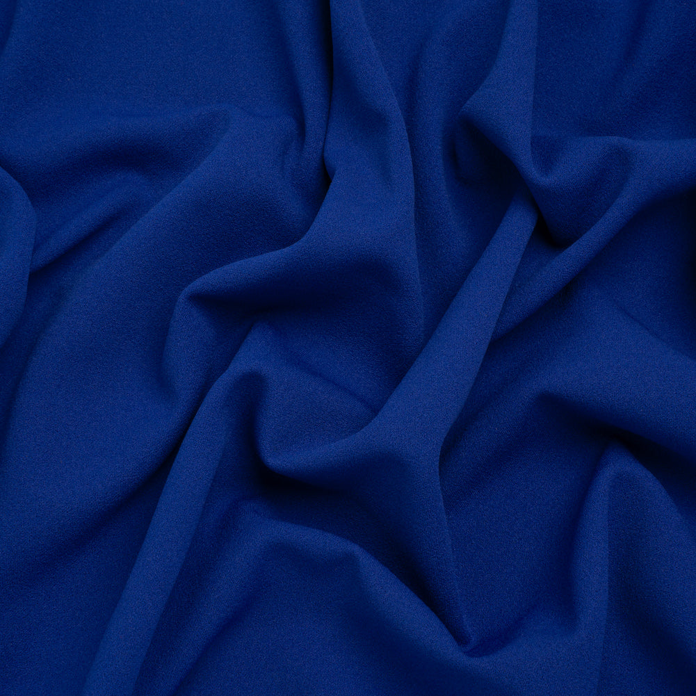 Stretch Polyester Crepe Double Knit - Galaxy Blue - Designer Deadstock Stretch Polyester Crepe Double Knit - Galaxy Blue - Designer Deadstock