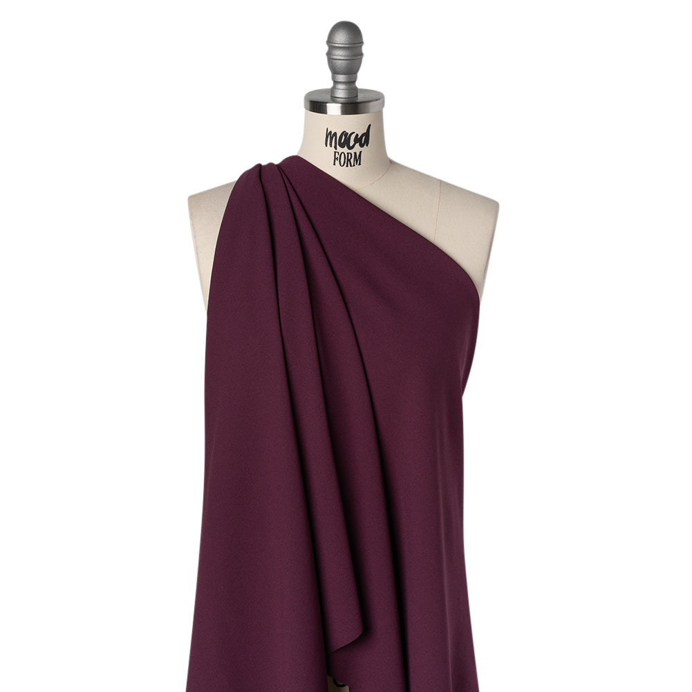 Stretch Polyester Crepe Double Knit - Amaranth Purple - Designer Deadstock Stretch Polyester Crepe Double Knit - Amaranth Purple - Designer Deadstock