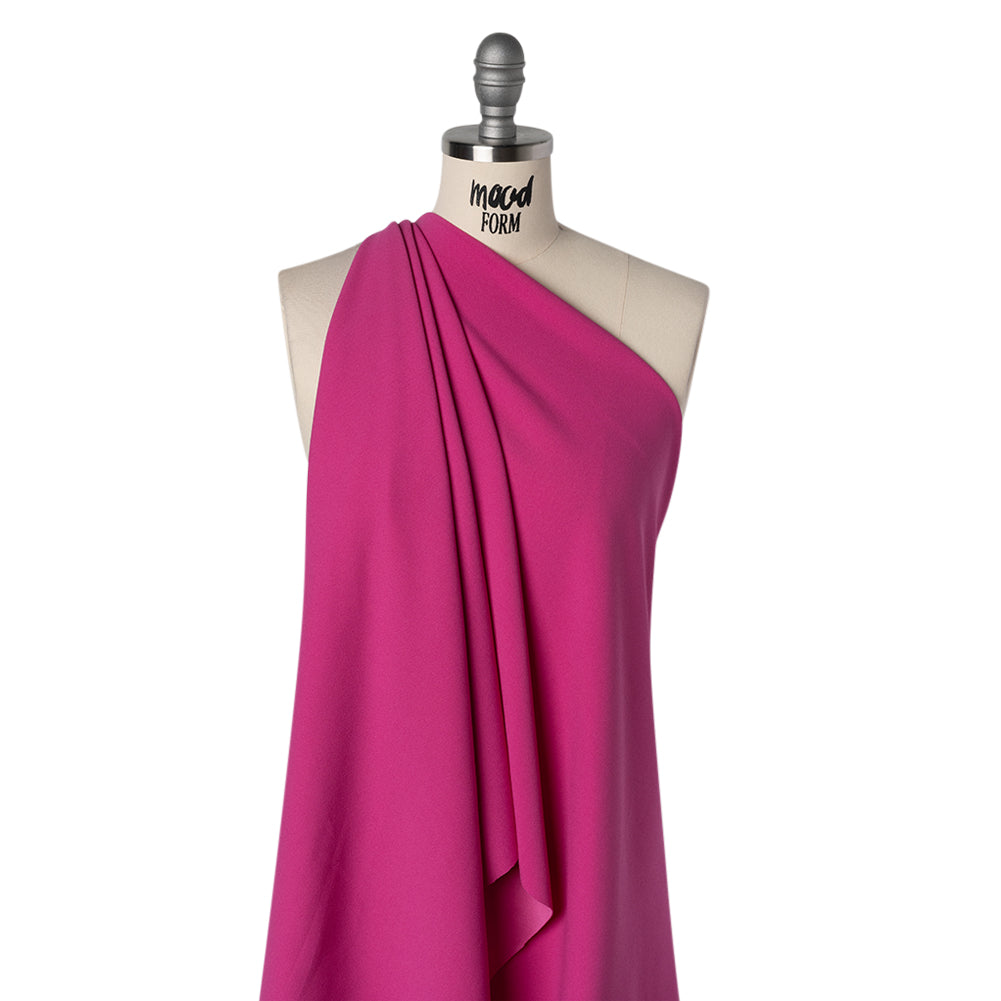 Stretch Polyester Crepe Double Knit - Rose Violet - Designer Deadstock Stretch Polyester Crepe Double Knit - Rose Violet - Designer Deadstock