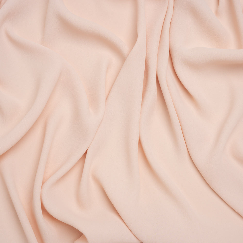 Fluid Polyester Crepe - Pale Pink - Designer Deadstock Fluid Polyester Crepe - Pale Pink - Designer Deadstock
