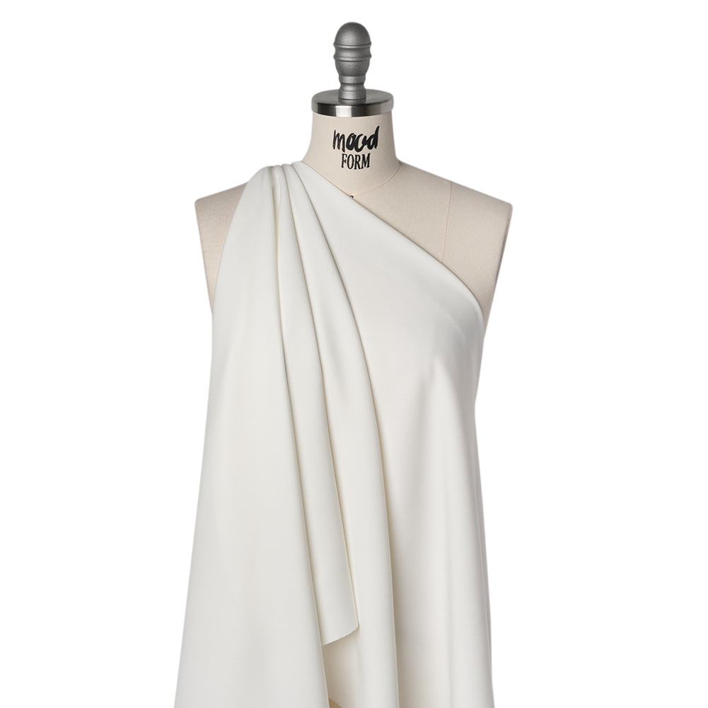Stretch Polyester Woven - Off White - Designer Deadstock Stretch Polyester Woven - Off White - Designer Deadstock