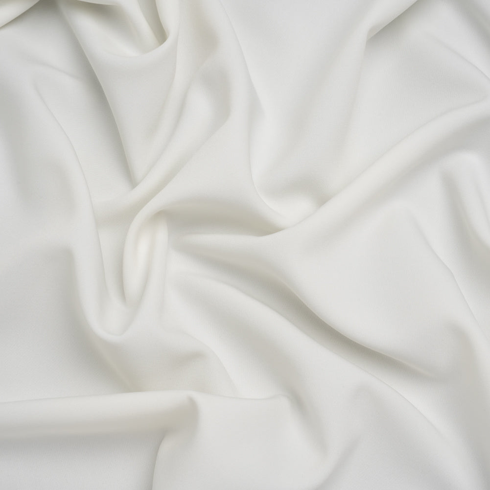 Stretch Polyester Woven - Off White - Designer Deadstock Stretch Polyester Woven - Off White - Designer Deadstock