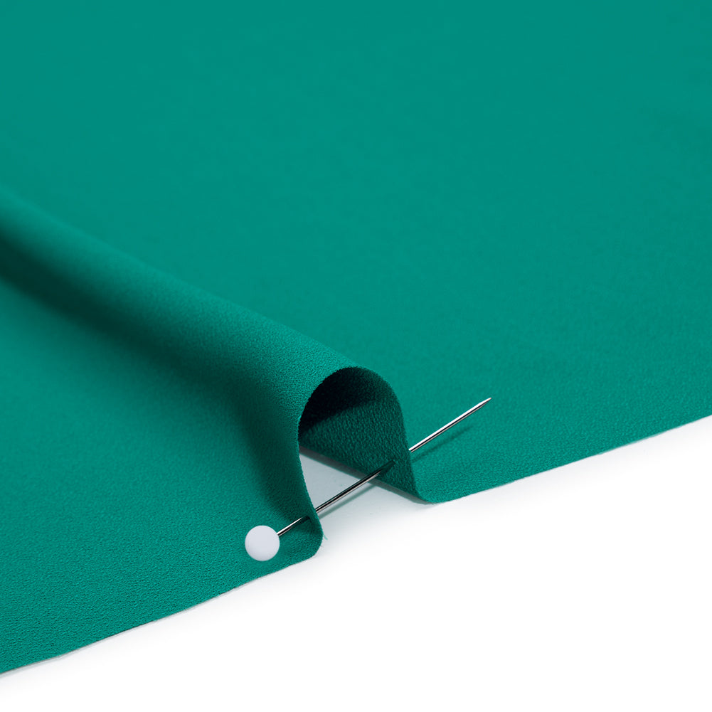 Fluid Polyester Crepe - Sea Green - Designer Deadstock Fluid Polyester Crepe - Sea Green - Designer Deadstock