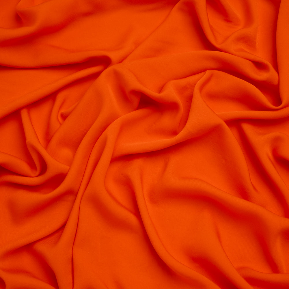 Rayon Twill - Bright Orange - Designer Deadstock Rayon Twill - Bright Orange - Designer Deadstock