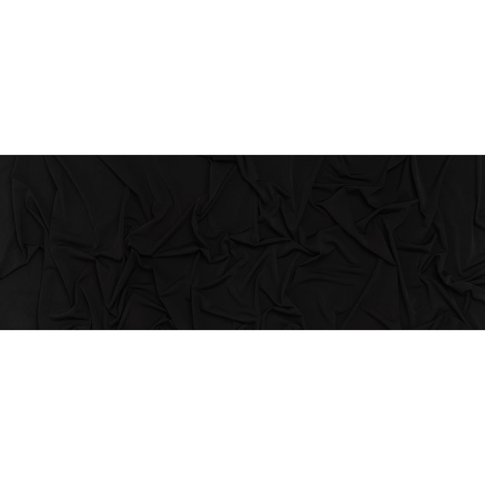 Stretch Polyester Tricot - Black - Designer Deadstock Stretch Polyester Tricot - Black - Designer Deadstock