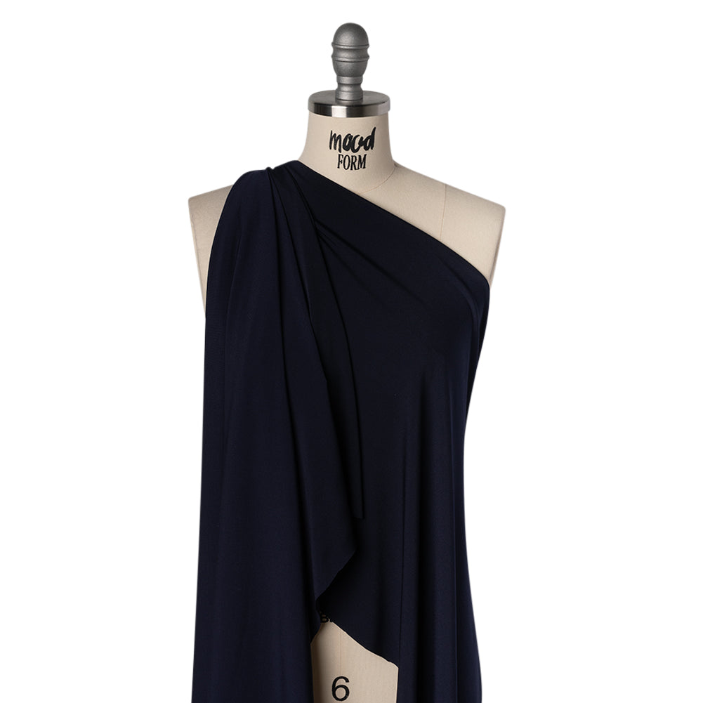 Stretch Polyester Tricot - Midnight - Designer Deadstock Stretch Polyester Tricot - Midnight - Designer Deadstock
