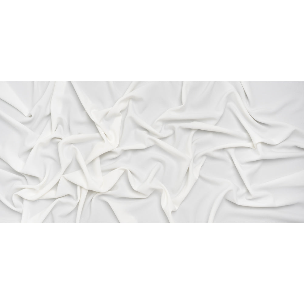 Stretch Polyester Crepe - Off White - Designer Deadstock Stretch Polyester Crepe - Off White - Designer Deadstock