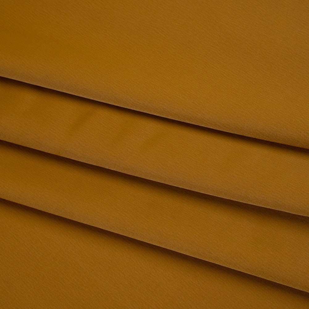 Stretch Polyester Satin - Cognac Brown - Designer Deadstock Stretch Polyester Satin - Cognac Brown - Designer Deadstock