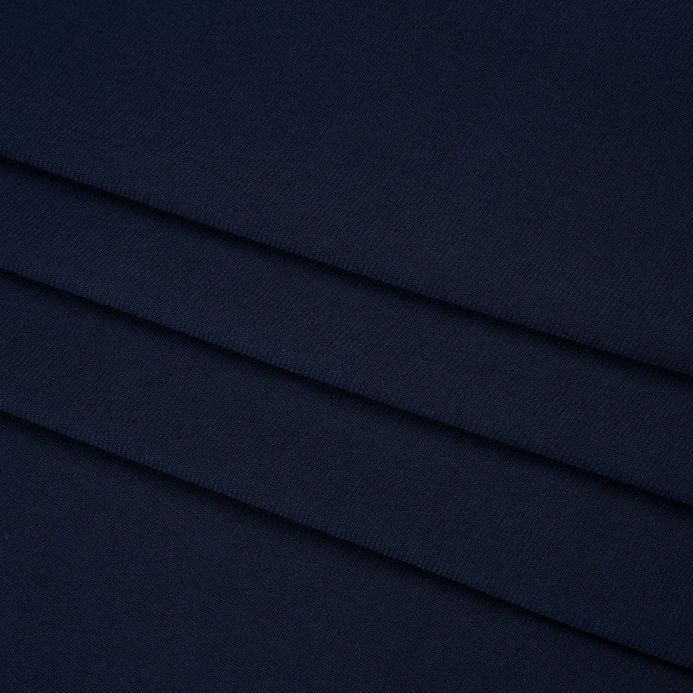 Stretch Polyester Tricot - Navy - Designer Deadstock Stretch Polyester Tricot - Navy - Designer Deadstock