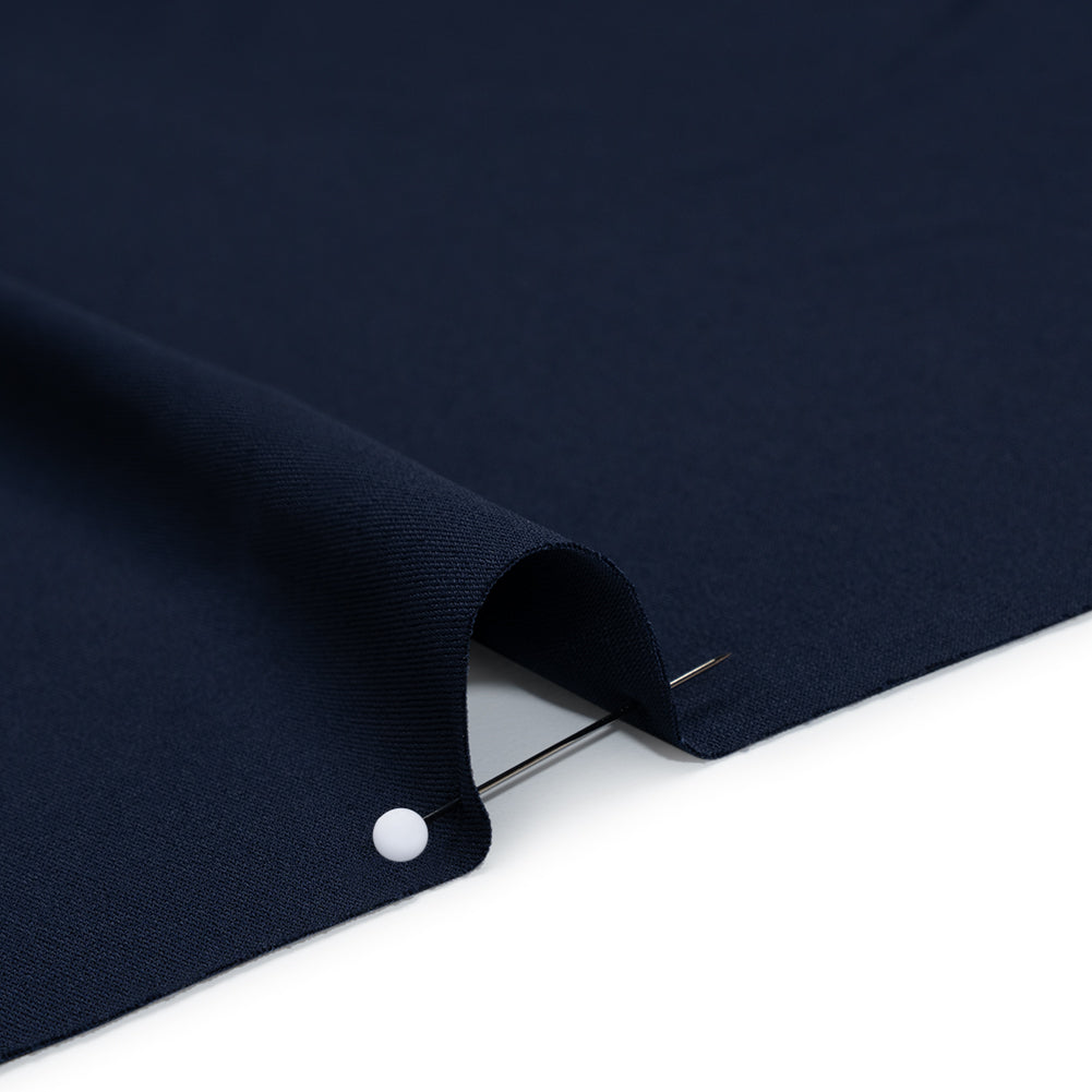 Stretch Polyester Tricot - Navy - Designer Deadstock Stretch Polyester Tricot - Navy - Designer Deadstock